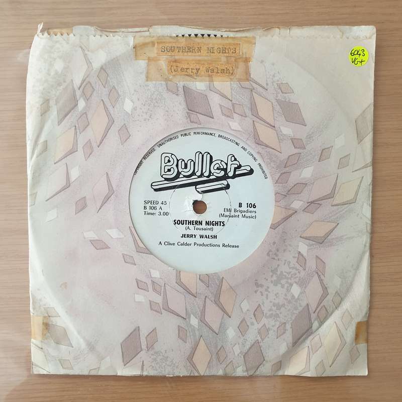 Jerry Walsh - Southern Nights (Clive Calder Productions) (Rhodesia)  - Vinyl 7" Record - Very-Goo...