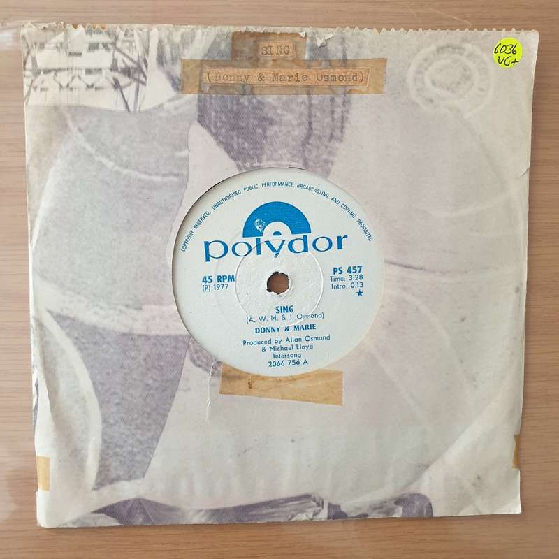 Donny & Marie  Ain't Nothing Like The Real Thing / Sing (Rhodesia) - Vinyl 7" Record - Very-Go...