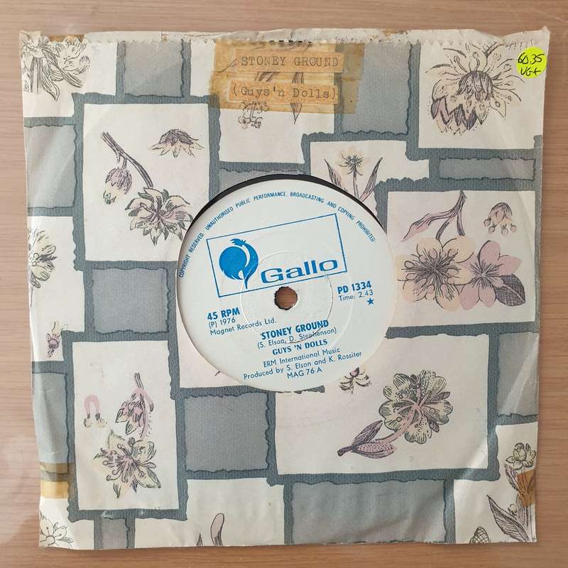 Guys 'n' Dolls  Stoney Ground (Rhodesia) - Vinyl 7" Record - Very-Good+ Quality (VG+)