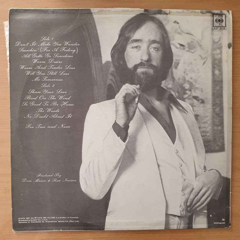 Dave Mason  Mariposa De Oro - Vinyl LP Record - Very-Good+ Quality (VG+)