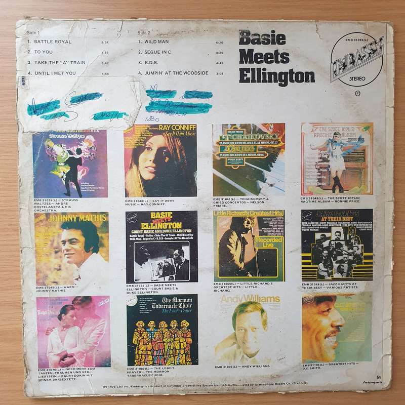 Count Basie And Duke Ellington  Basie Meets Ellington - Vinyl LP Record (VG-)