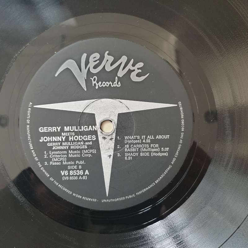 Gerry Mulligan & Johnny Hodges  Gerry Mulligan Meets Johnny Hodges - Vinyl LP Record  (VG)