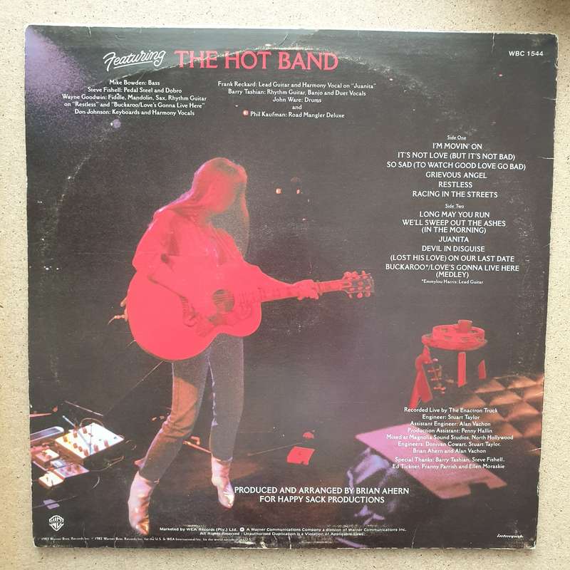 Emmylou Harris  Last Date - Vinyl LP Record - Very-Good+ Quality (VG+)