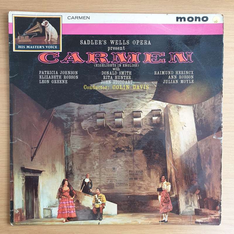 Carmen Highlights - Bizet, Sadler's Wells Opera Company, Sir Colin Davis  Vinyl LP Record - Ve...
