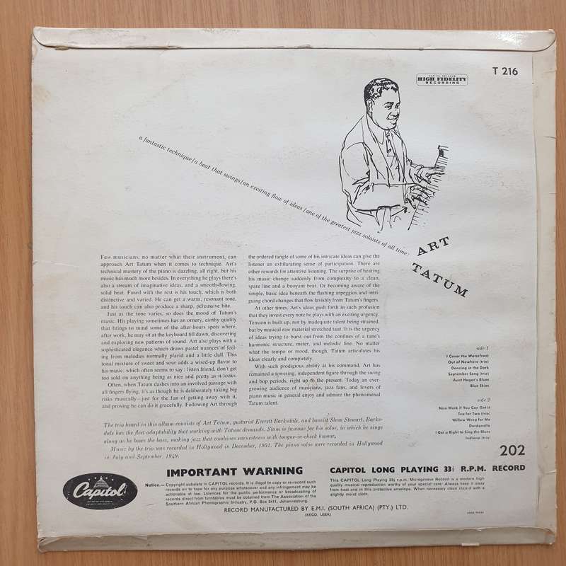 Art Tatum  Art Tatum - Vinyl LP Record - Very-Good+ Quality (VG+)