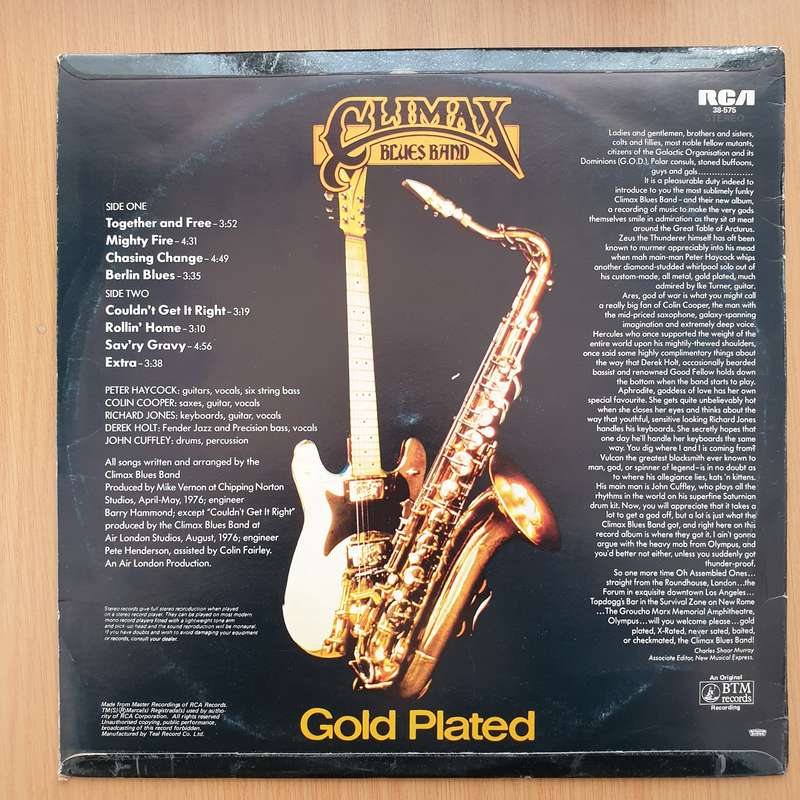 Climax Blues Band  Gold Plated - Vinyl LP Record - Very-Good+ Quality (VG+)