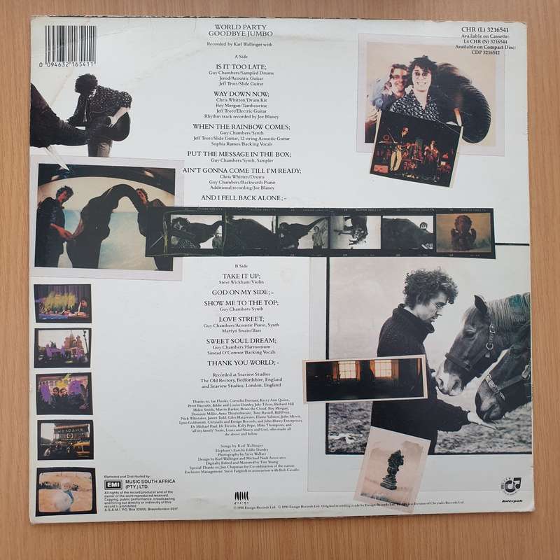 World Party  Goodbye Jumbo - Vinyl LP Record - Very-Good+ Quality (VG+)
