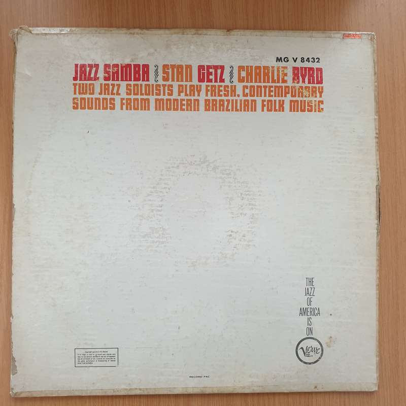 Stan Getz / Charlie Byrd  Jazz Samba - Vinyl LP Record - Very-Good- Quality (VG-)
