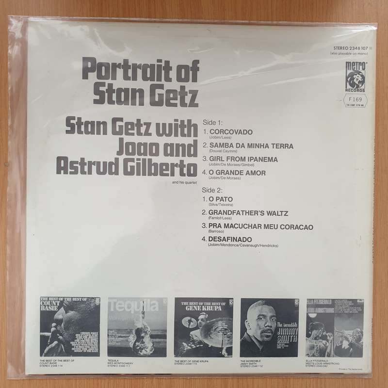 Stan Getz With Joao Gilberto And Astrud Gilberto  Portrait Of Stan Getz-  Vinyl LP Record - Ve...