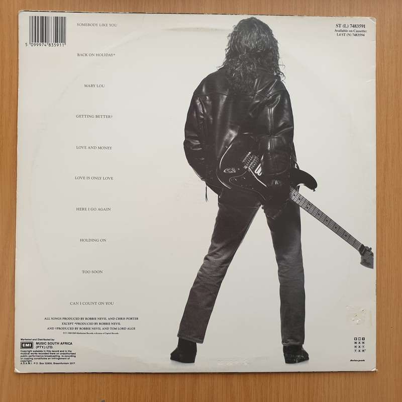 Robbie Nevil  A Place Like This   Vinyl LP Record - Very-Good+ Quality (VG+)