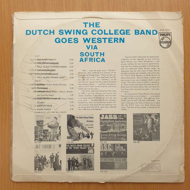 Dutch Swing College Band Goes Western Via South Africa   Vinyl LP Record - Very-Good+ Quali...