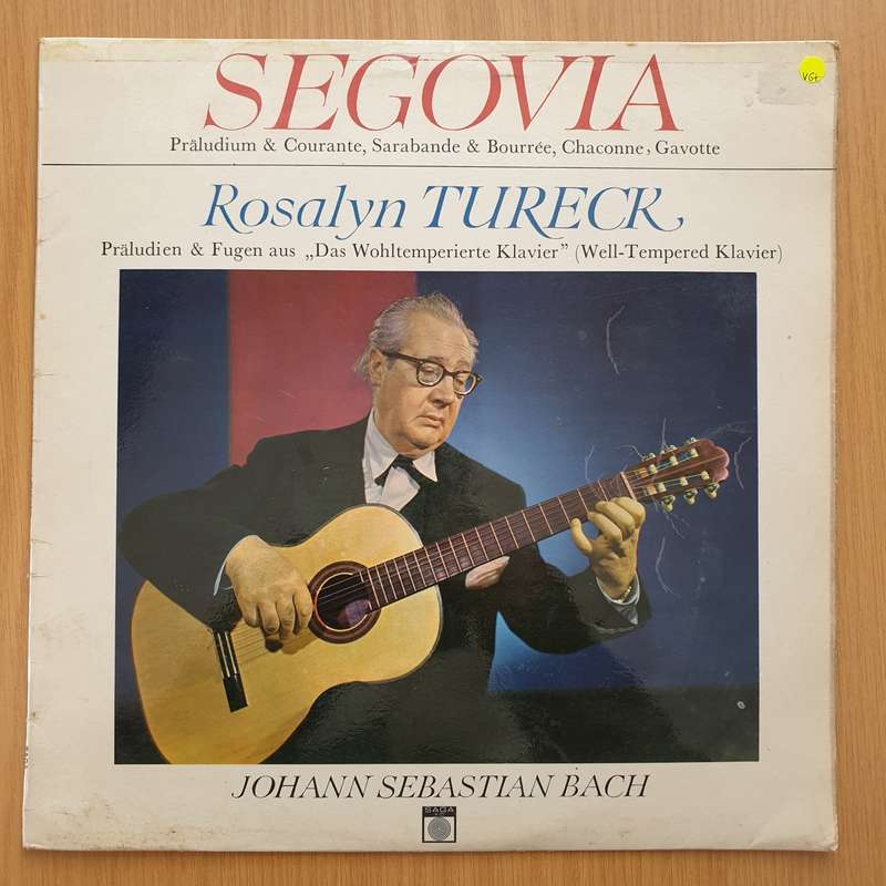 Segovia And Rosalyn Tureck Play Bach - Vinyl LP Record - Very-Good+ Quality (VG+)