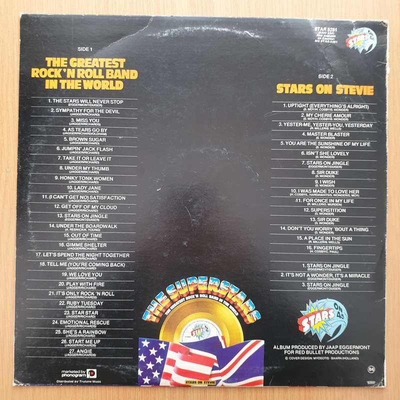 Stars on 45 - Rollings Stones (Side A) & Stevie Wonder (SIde B)  - Vinyl LP Record - Very-Good+ Q...