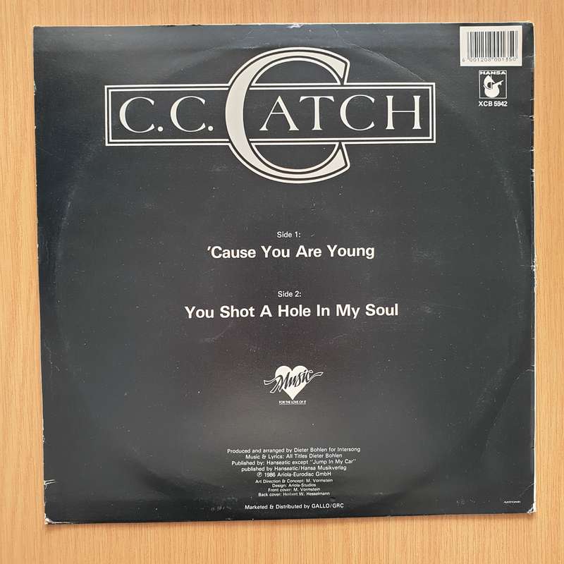 C.C. Catch  'Cause You Are Young - Vinyl LP Maxi Record - Very-Good+ Quality (VG+)