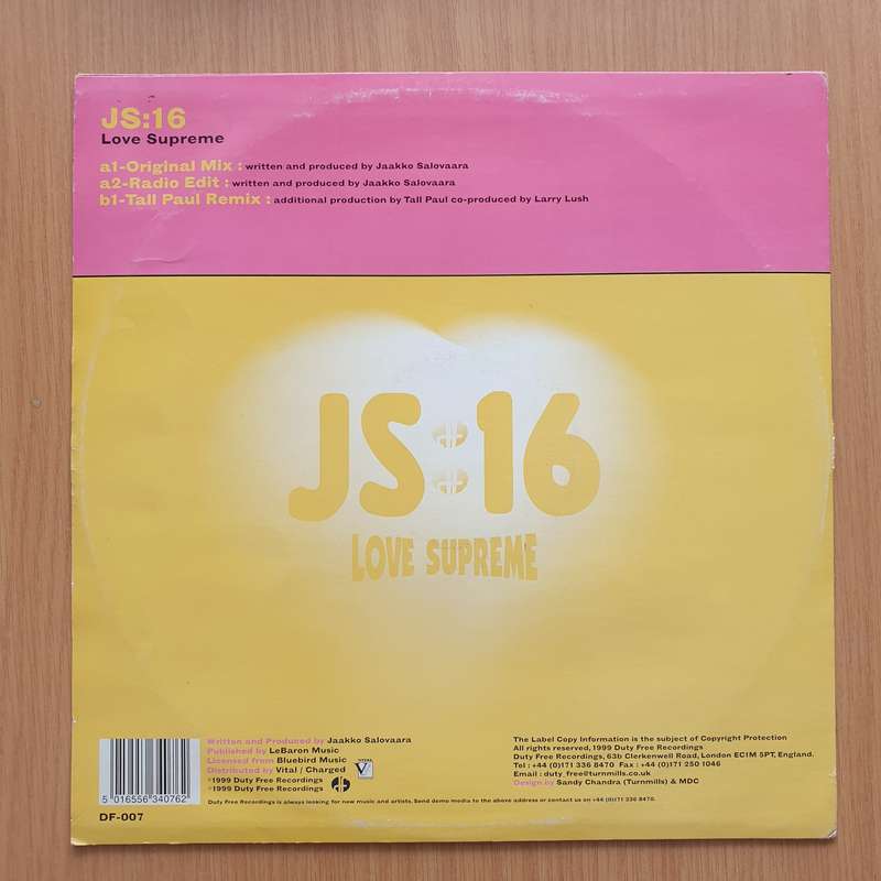 JS:16  Love Supreme - Vinyl LP Record - Very-Good+ Quality (VG+)