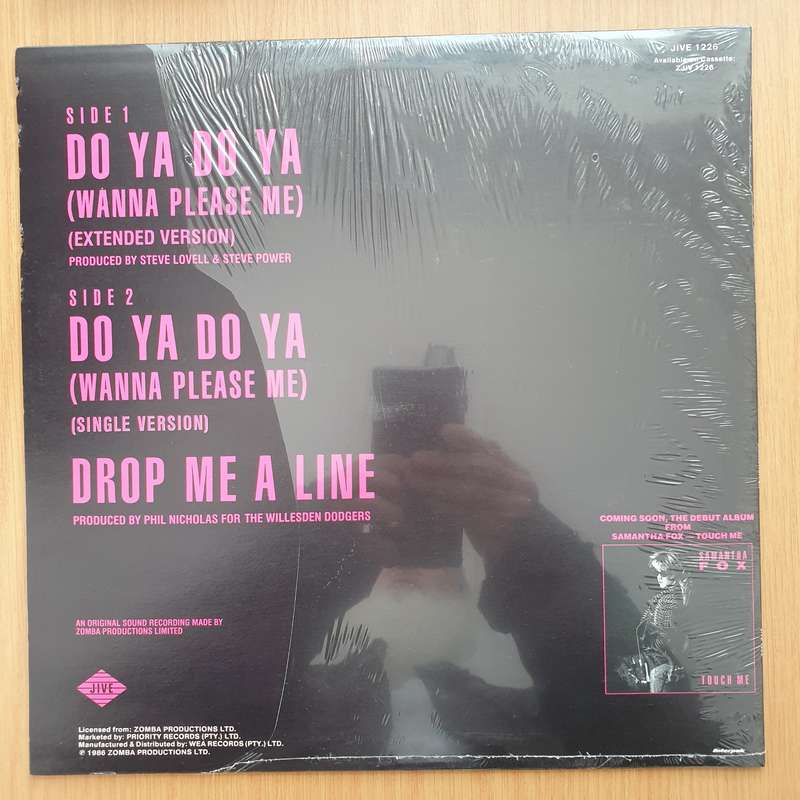 Samantha Fox  Do Ya Do Ya (Wanna Please Me)  Vinyl LP Record - Very-Good+ Quality (VG+) ...