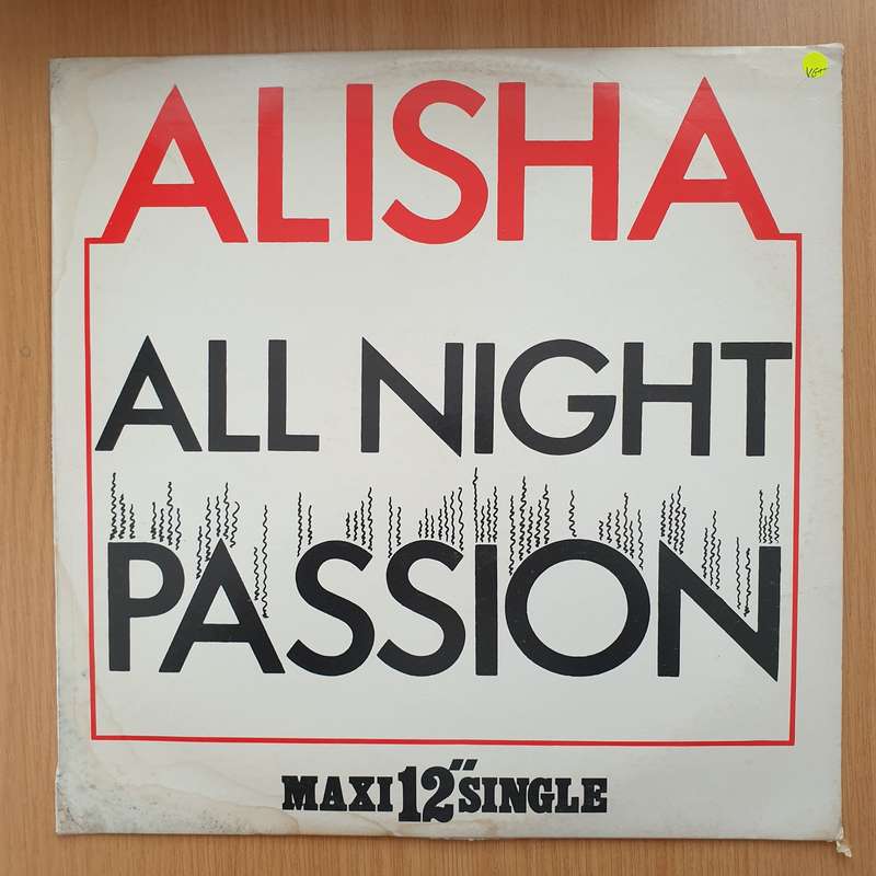 Alisha  All Night Passion  Vinyl LP Record - Very-Good+ Quality (VG+) (verygoodplus)