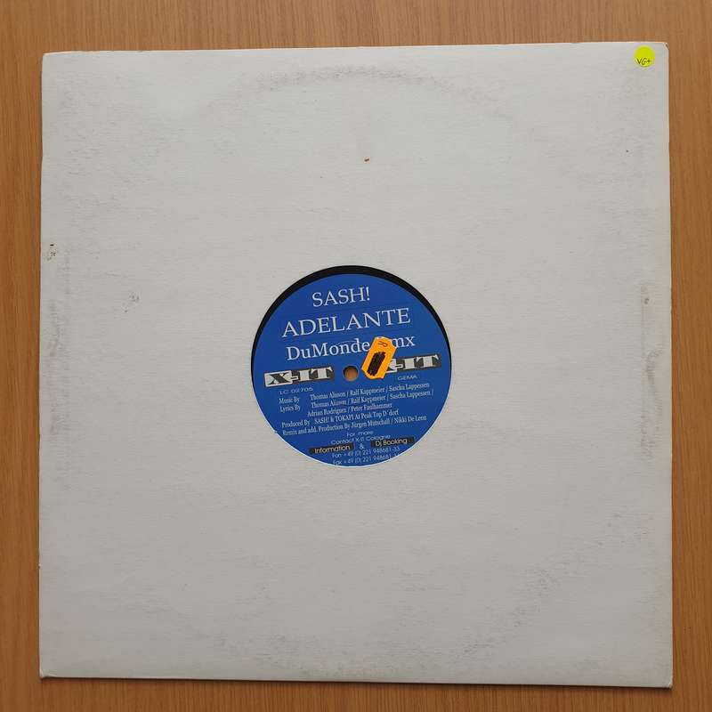 Sash!  Adelante  Vinyl LP Record - Very-Good+ Quality (VG+) (verygoodplus)