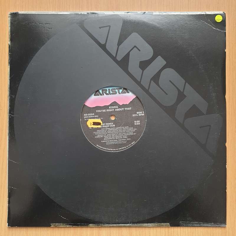 Kiara  You're Right About That  Vinyl LP Record - Very-Good+ Quality (VG+) (verygoodplus)