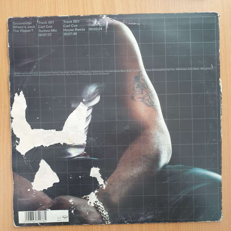 Grooverider  Where's Jack The Ripper?  Vinyl LP Record - Very-Good+ Quality (VG+) (verygood...