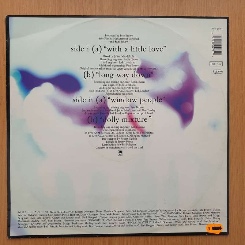 Sam Brown  With A Little Love  Vinyl LP Record - Very-Good+ Quality (VG+) (verygoodplus)