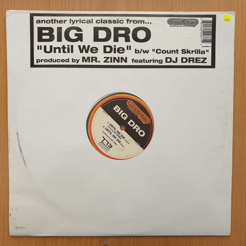 Big Dro  Until We Die / Count Skrilla  Vinyl LP Record - Very-Good+ Quality (VG+) (verygood...