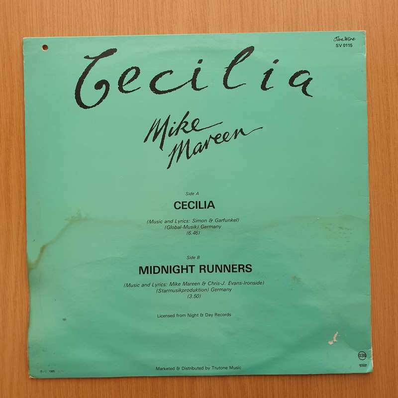 Mike Mareen  Cecilia  Vinyl LP Record - Very-Good+ Quality (VG+) (verygoodplus)