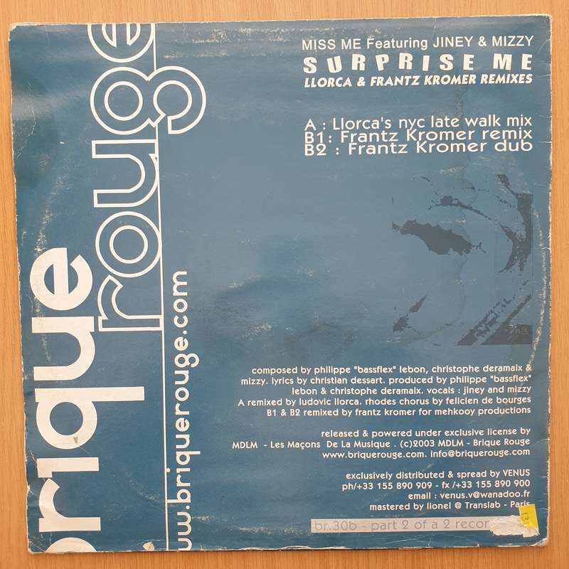 Miss Me Featuring Jiney & Mizzy  Surprise Me - Vinyl LP Record - Very-Good+ Quality (VG+) (ver...