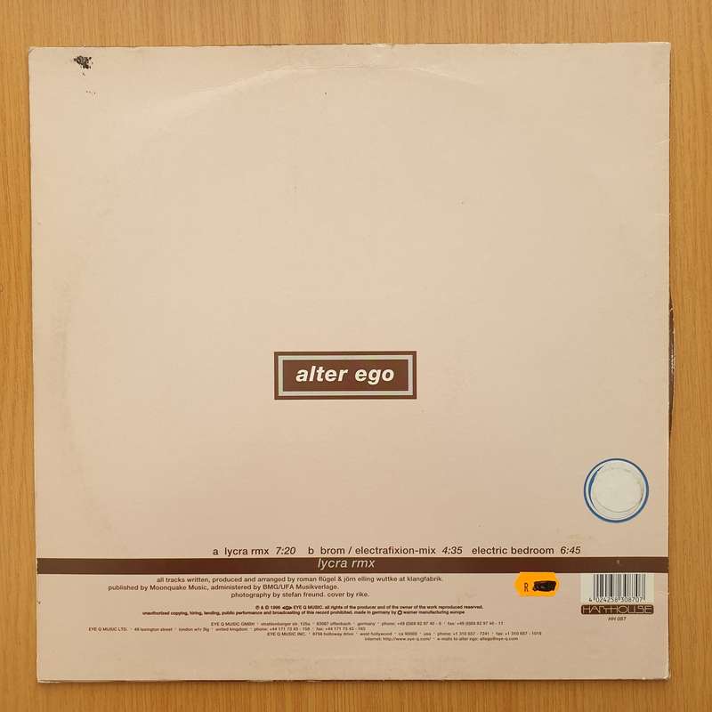 Alter Ego  Lycra Rmx - Vinyl LP Record - Very-Good+ Quality (VG+) (verygoodplus)