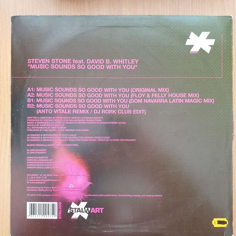 Steven Stone Feat. David B. Whitley  Music Sounds So Good With You - Vinyl LP Record - Very-Go...