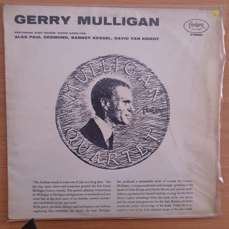 Gerry Mulligan Quartet / Paul Desmond Quintet  Vinyl LP Record - Very-Good+ Quality (VG+)