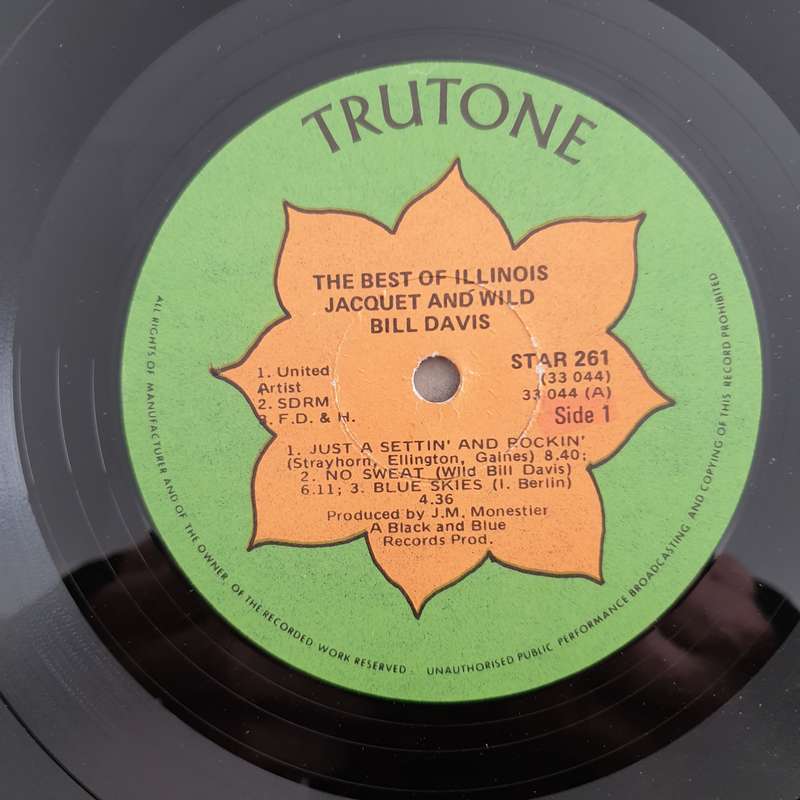 Illinois Jacquet and Wild Bill Davis - The Best Of  Vinyl LP Record - Very-Good+ Quality (VG+)