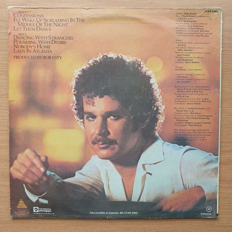 D.C. LaRue  Confessions -  Vinyl LP Record - Very-Good+ Quality (VG+)