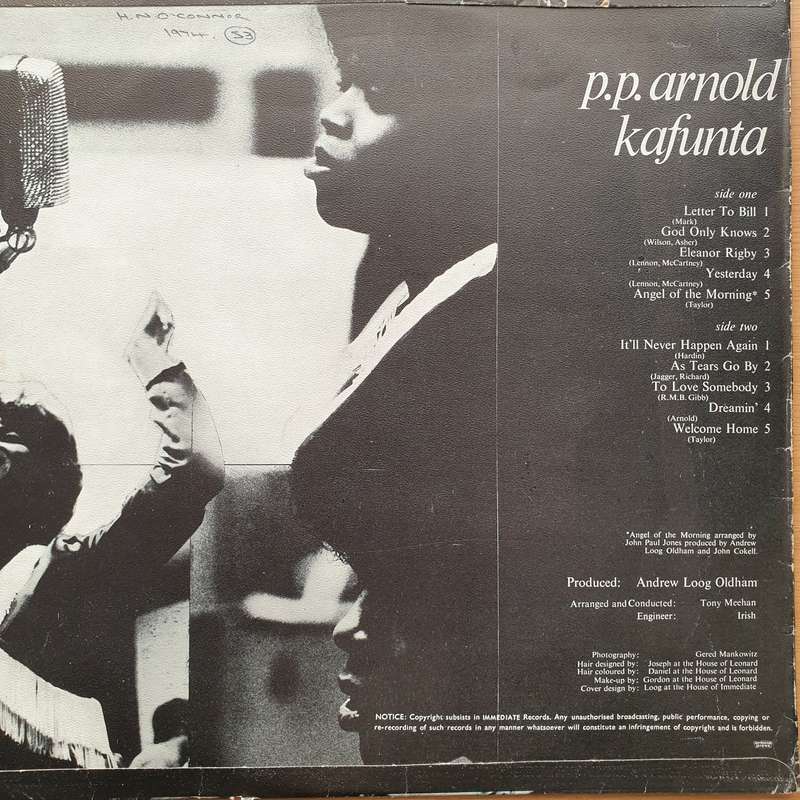 P.P. Arnold  Kafunta -  Vinyl LP Record - Very-Good+ Quality (VG+)