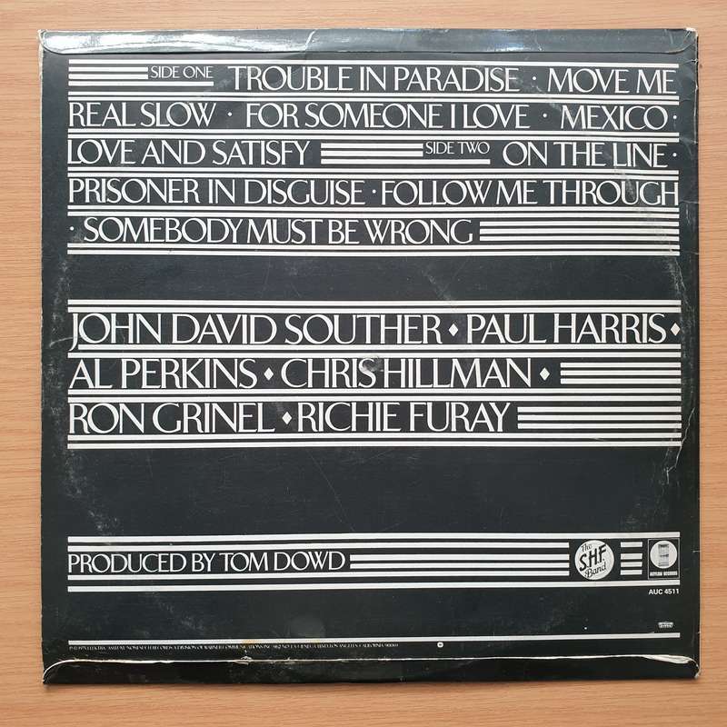 The Souther-Hillman-Furay Band  Trouble In Paradise - Vinyl LP Record - Very-Good+ Quality (VG+)