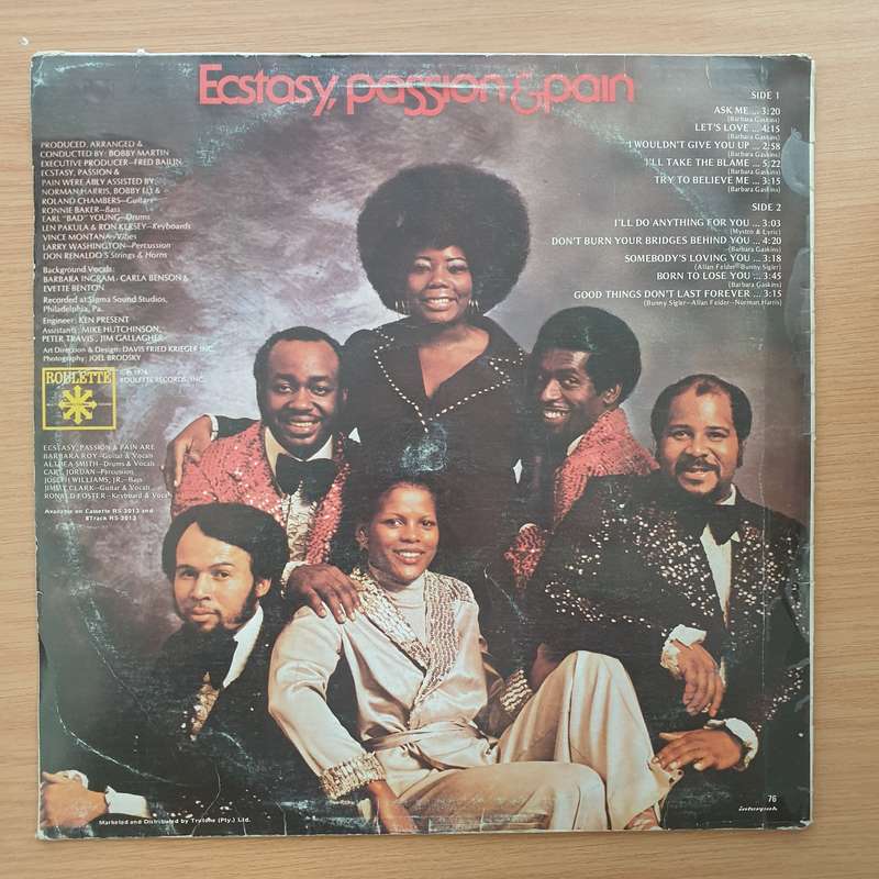 Ecstasy, Passion & Pain  Ecstasy, Passion & Pain  Vinyl LP Record - Very-Good+ Quality (...
