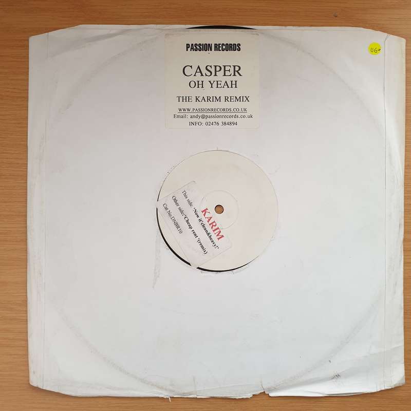 Casper - Oh Yeah - Karim Remix - Vinyl LP Record - Very-Good+ Quality (VG+)
