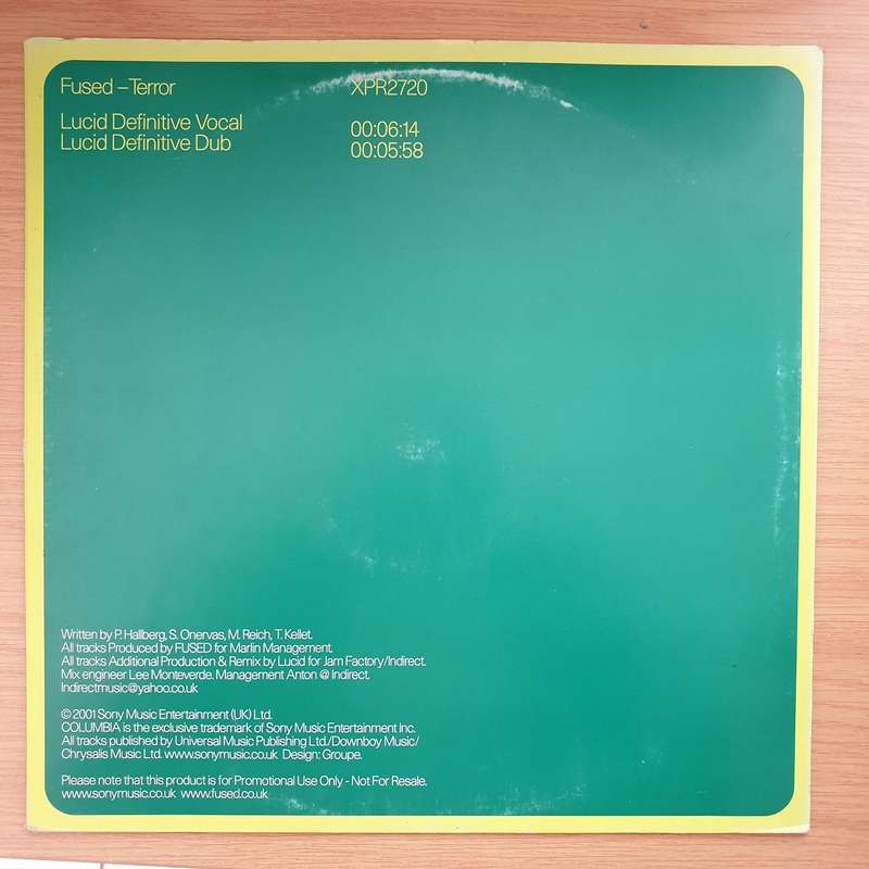 Fused  Terror - Vinyl LP Record - Very-Good+ Quality (VG+) (verygoodplus)
