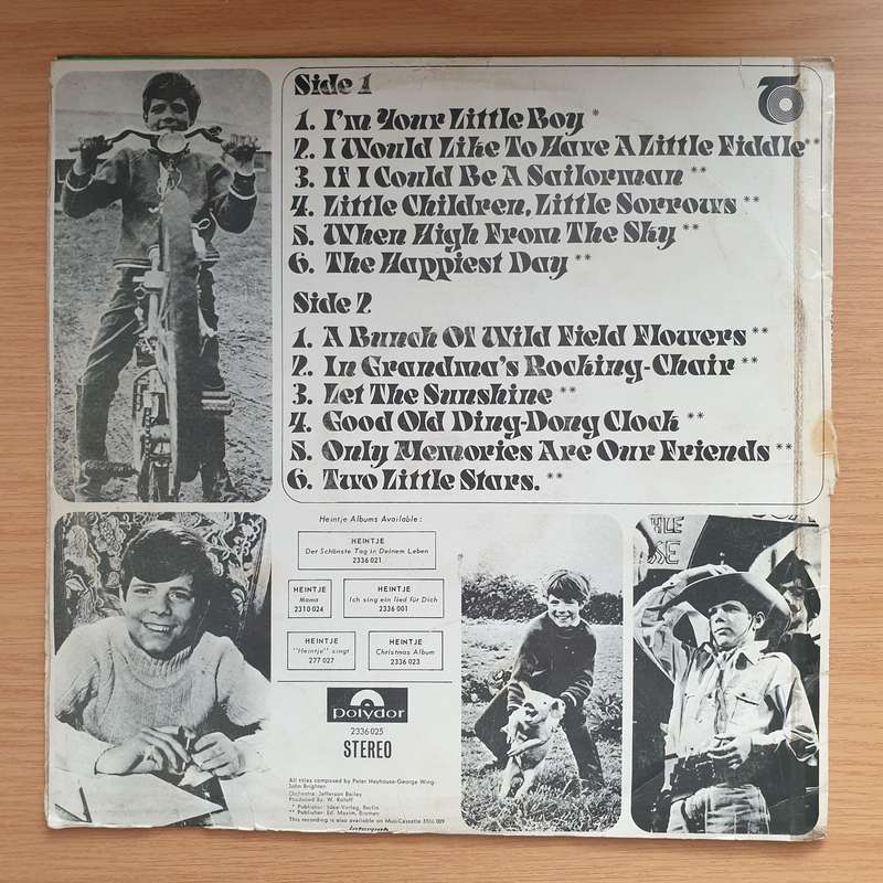 Heintje - I'm Your Little Little Boy - Vinyl LP Record - Very-Good+ Quality (VG+)