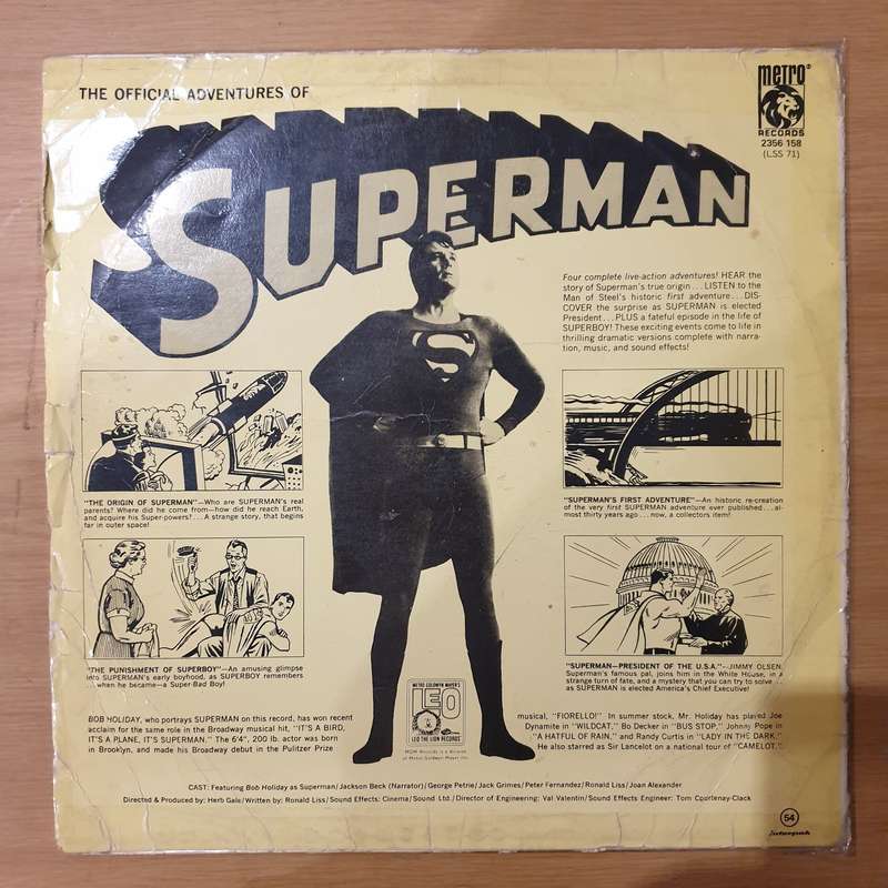 Superman - The Official Adventures of Superman (Rare Collectors Item) - Vinyl LP Record - Good+ Q...