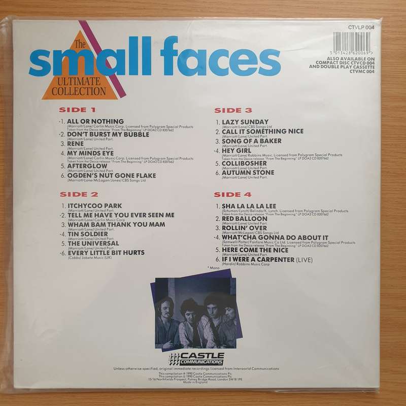 The Small Faces  The Ultimate Collection - Double Vinyl LP Record - Very-Good+ Quality (VG+)