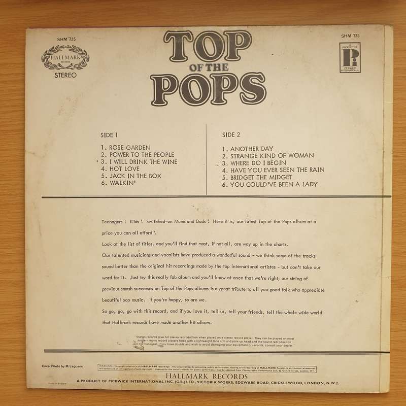 Top Of the Pops - Vinyl LP Record - Very-Good+ Quality (VG+)