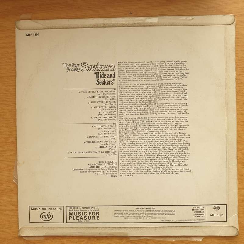 The Four and Only Seekers - Vinyl LP Record - Opened  - Very-Good+ Quality (VG+)