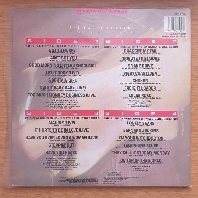 Eric Clapton  The Early Clapton Collection - Double Vinyl LP Record - Very-Good+ Quality (VG+)