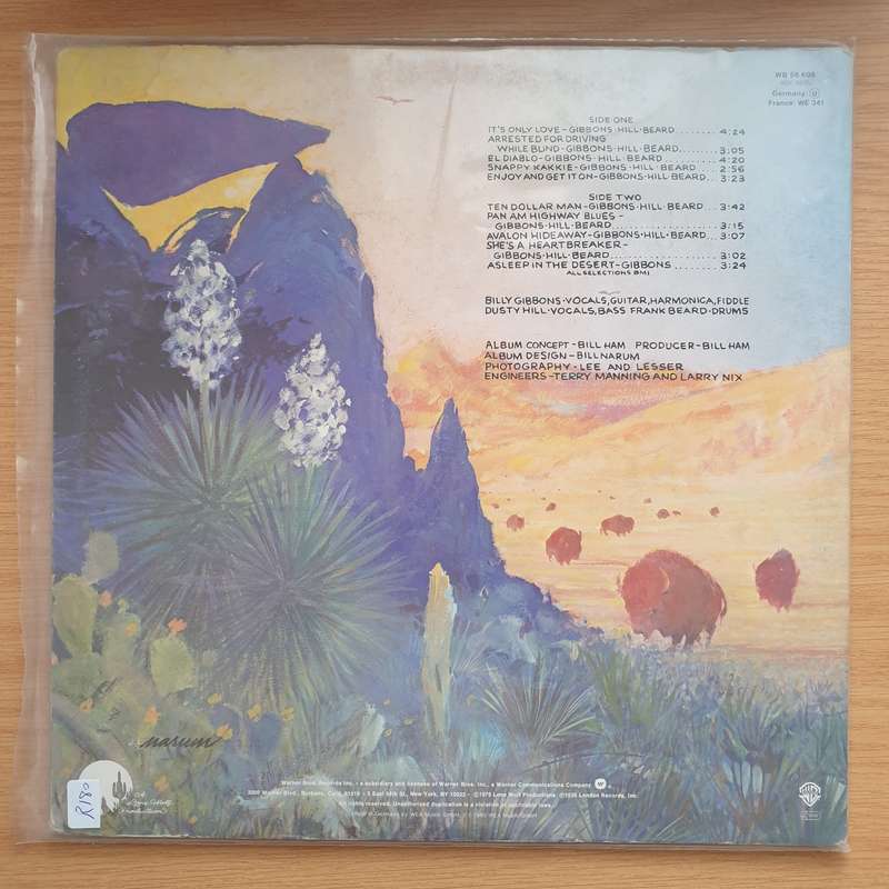 ZZ Top  Tejas - Vinyl LP Record - Very-Good+ Quality (VG+)