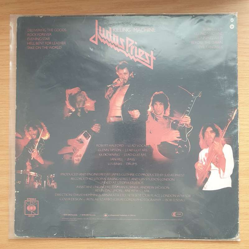 Judas Priest  Killing Machine - Vinyl LP Record - Very-Good+ Quality (VG+)