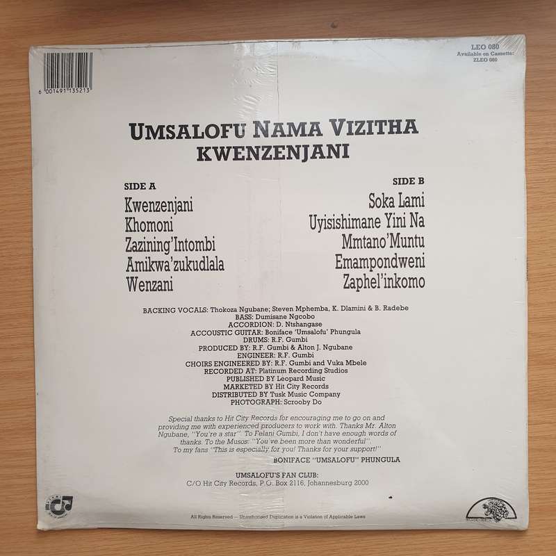 Umsalofu Nama Vizitha  Kwenzenjani - Vinyl LP Record - Sealed