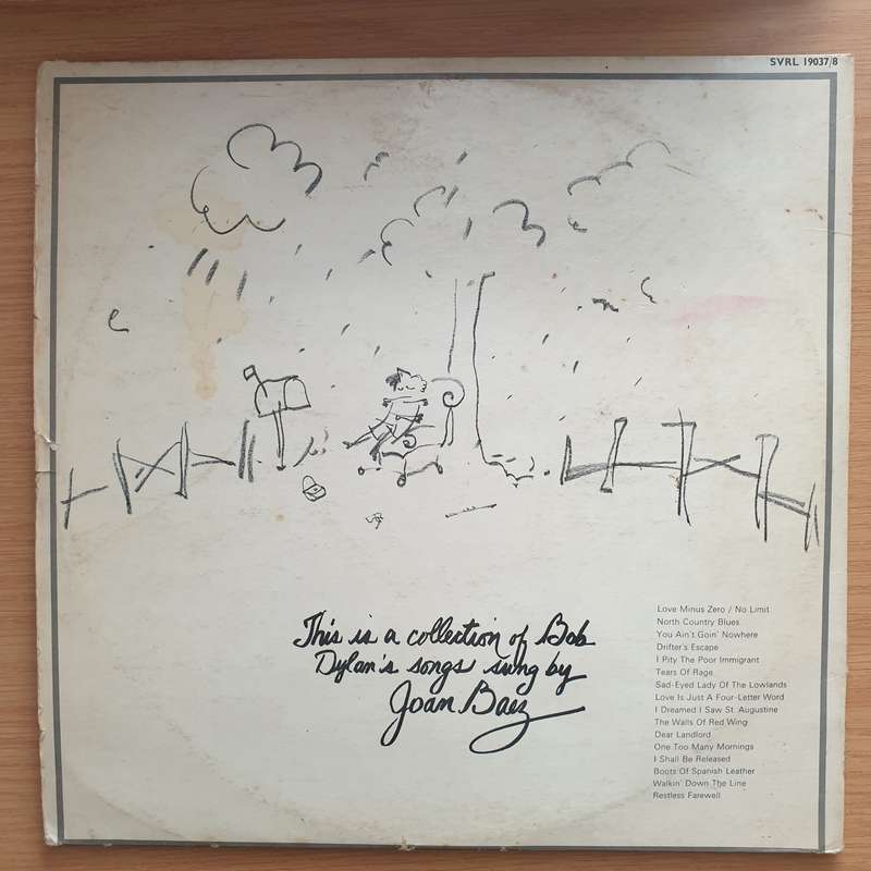 Joan Baez  Any Day Now -  Double Vinyl LP Record - Very-Good+ Quality (VG+)