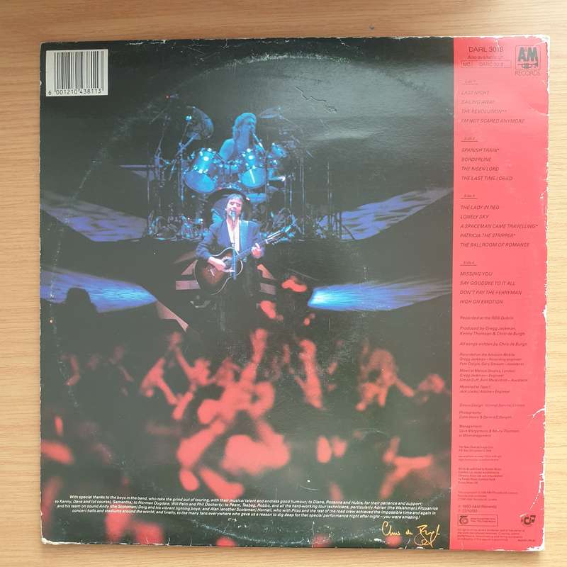 Chris De Burgh  High on Emotion: Live From Dublin - Double Vinyl LP Record - Very-Good+ Qualit...