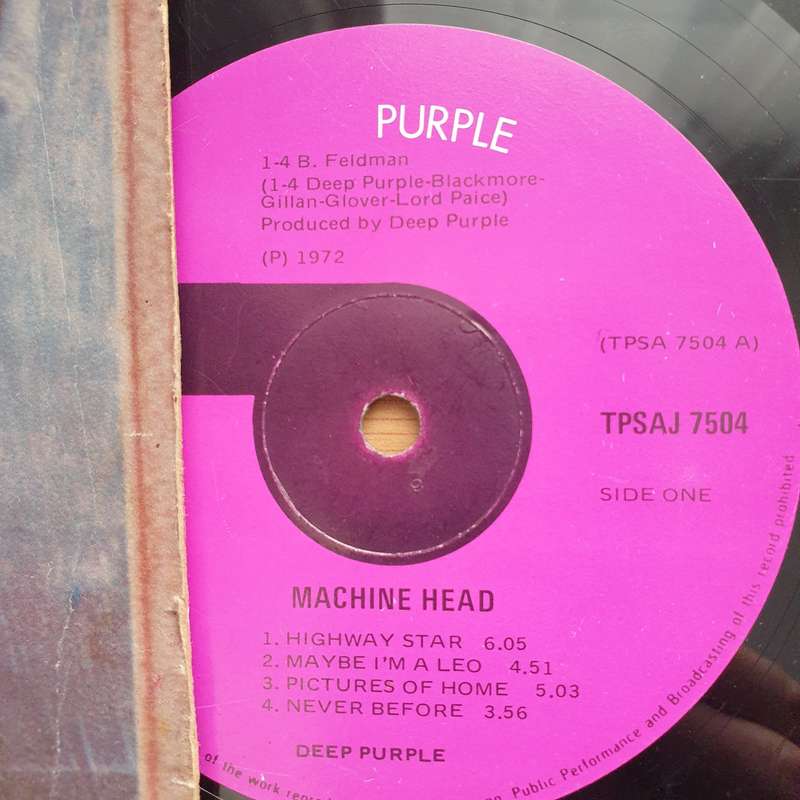 Deep Purple  Machine Head - Vinyl LP Record - Very-Good- Quality (VG-)